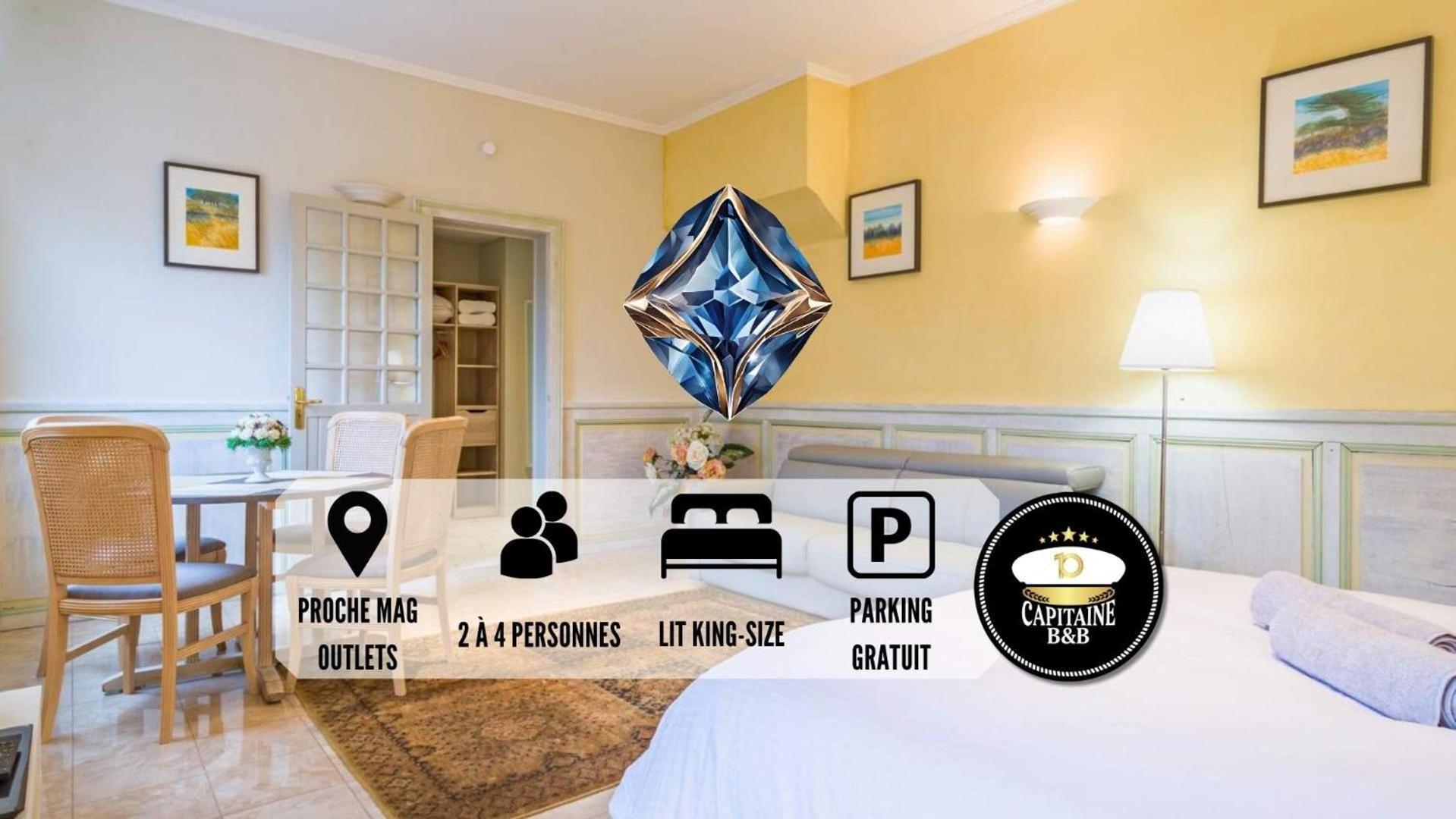 Le Saphir - Confort - Proche Mag Outlet Troyes - Parking Gratuit Пон-Сент-Марі Екстер'єр фото